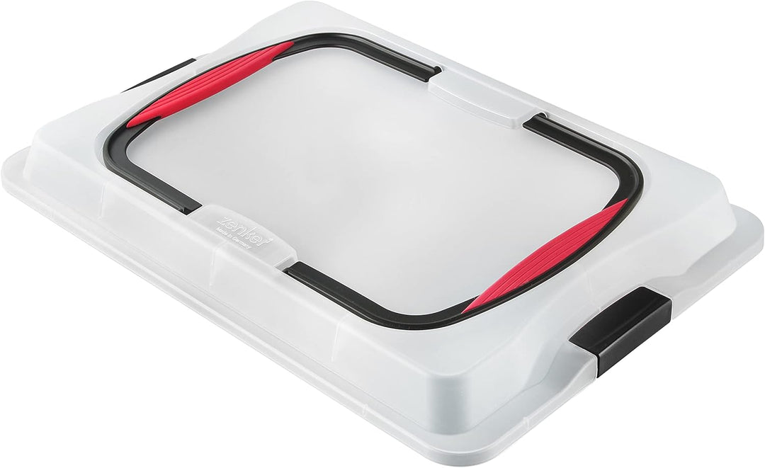 Zenker 7903 Blechkuchen-Container to go (Kuchenform: ca.425x295x75 mm), Menge: 1 Stück & Z6527 Gugel
