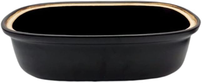 Keramik Brottopf L 34 x 22 x 17 cm (schwarz)