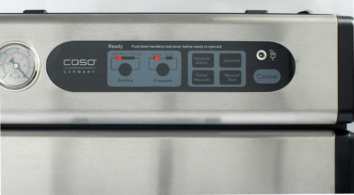 CASO FastVac 1200 Professionelles Vakuumsystem - Doppelte Kolbenpumpe (ca. 20 Liter/Min.), Starker M