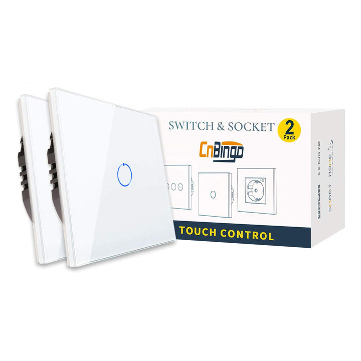 2er-Pack CNBINGO Dimmer Wechselschalter für LED-Leuchten - Touch Lichtschalter unterputz - Dimmschal