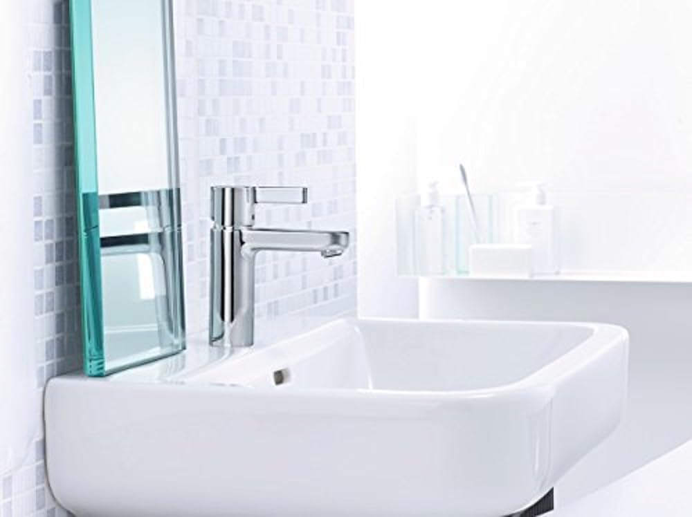 hansgrohe Wasserhahn Metris S (Armatur mit Auslauf Höhe 110mm und Zugstangen-Ablaufgarnitur) Chrom A