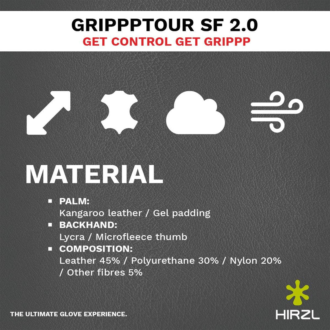 HIRZL GRIPPP Tour SF 2.0, Fahrradhandschuh Unisex Schwarz 4XL, Schwarz 4XL