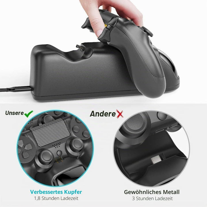 PS4 Controller Ladestation, Playstation 4 Controller Ladestation mit 1,8 Stunden Ladechip, PS4 Charg