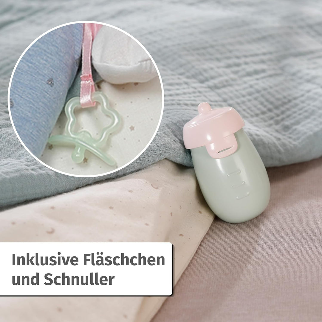 Baby Annabell Hannah Spiel mit mir, Babypuppe mit 5 Funktionen, weichem Stoffkörper und Accessoires,