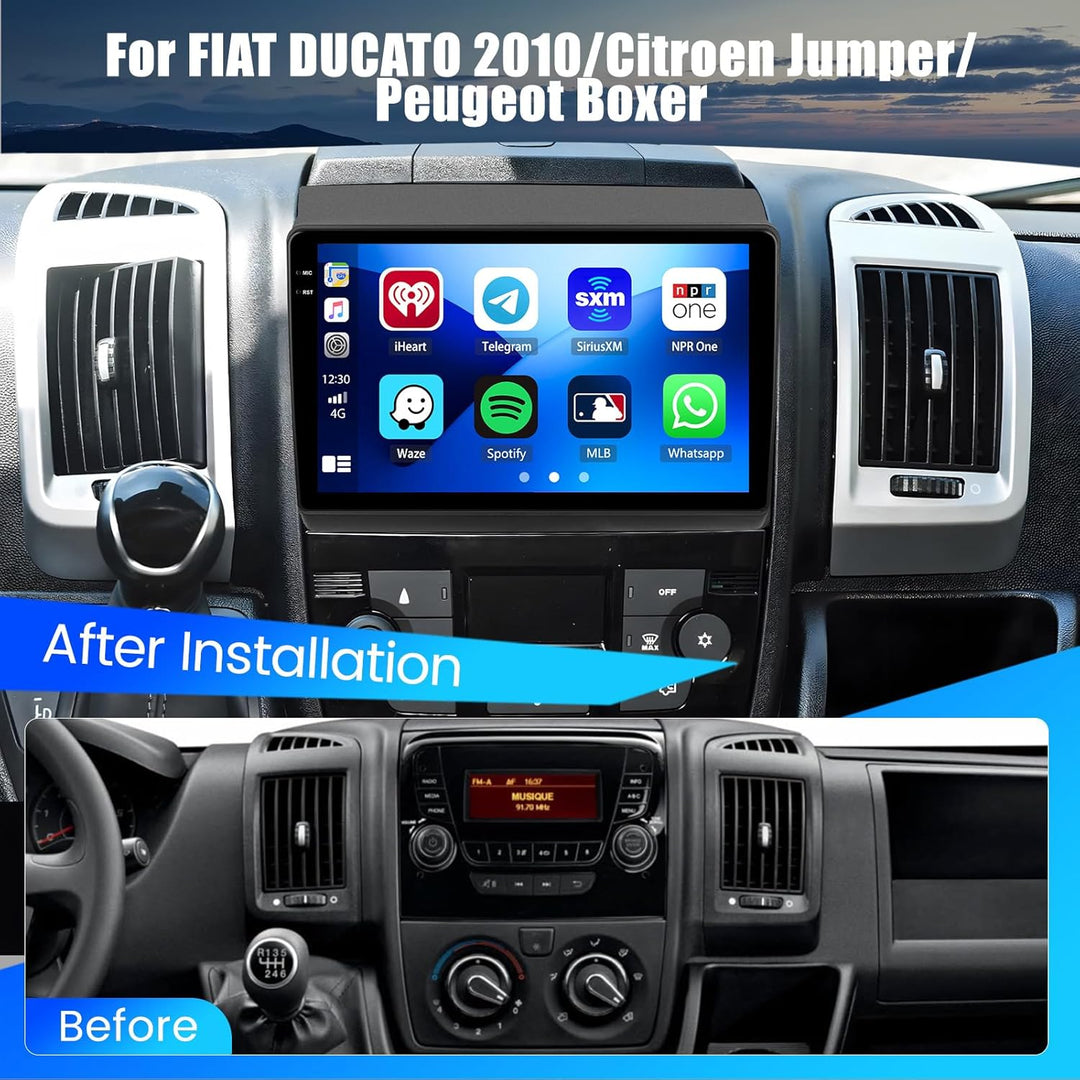 Hikity 4+64G Android 15 Autoradio für FIAT DUCATO 2010/Citroen Jumper/Peugeot Boxer, 9" Incell Bilds