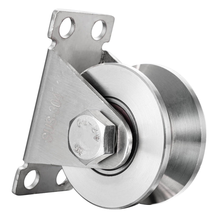 Umlenkrolle mit 2 Kugellager, 304 Edelstahl Fitness flaschenzug, 48mm V Typ Umlenkrollen für 12mm Se