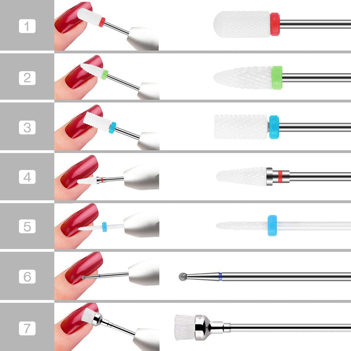 Nagelfräser 45000U/Min, Fräser Nägel 13 In 1 Kabellos Aufladbare, Nagelfeile Elektrisch Professionel