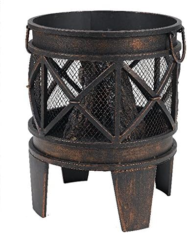 tepro Feuerstelle Gracewood, schwarz/bronze (42 x 42 x 53 cm)