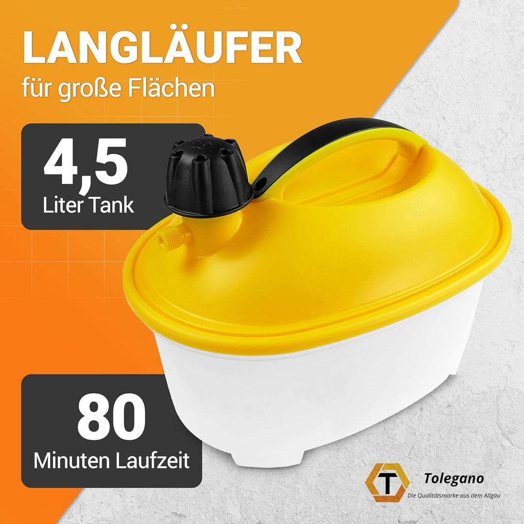 Dampftapetenablöser, 2000 Watt Leistung, 4,5 Liter Wassertank, Arbeitszeit ca. 80 Minuten. Tapetenen