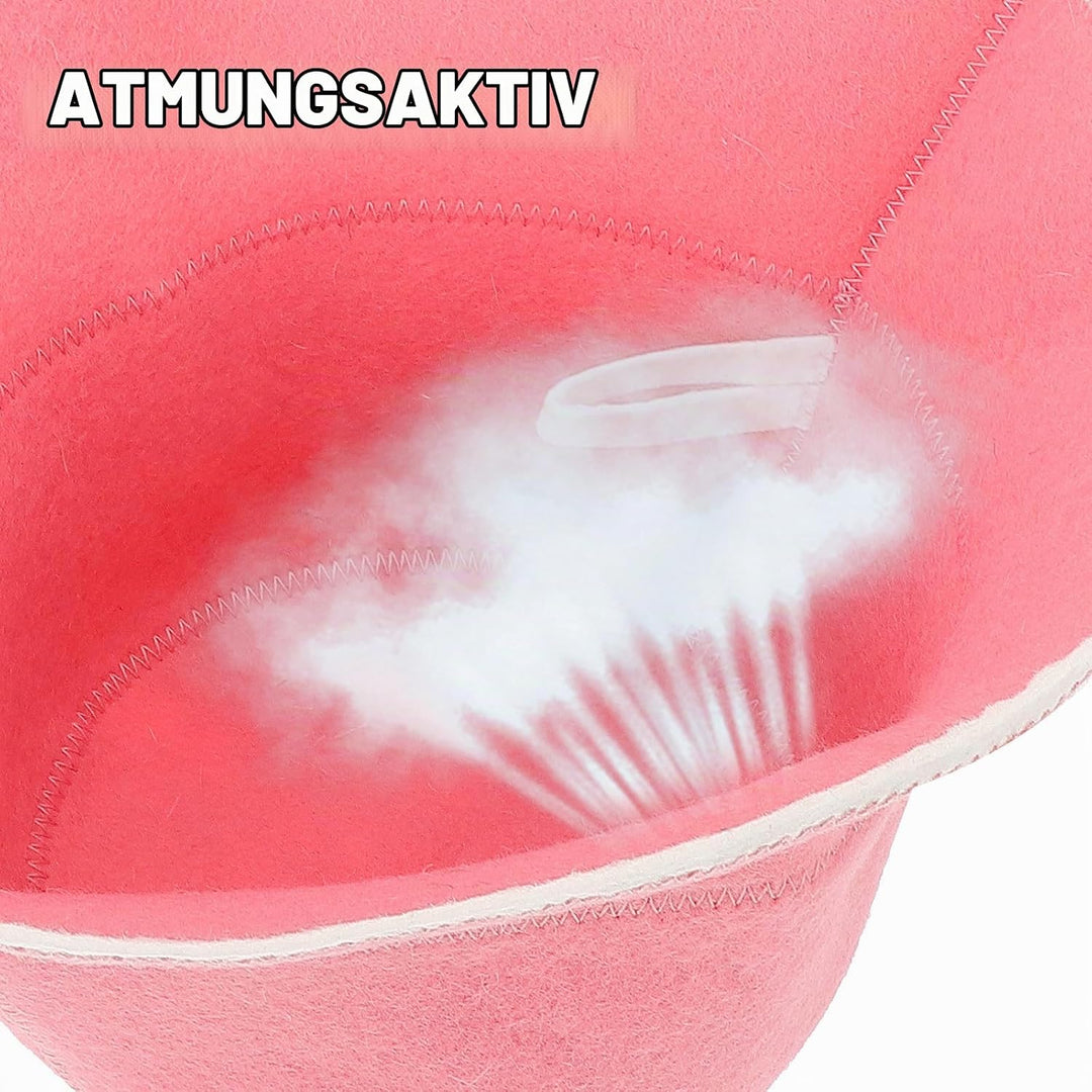 Supvox Filz-Badehut Aus Wolle Sauna-Kappe Badehaus-Duschhaube Sauna-Kopfbedeckung Für Damen Und Herr
