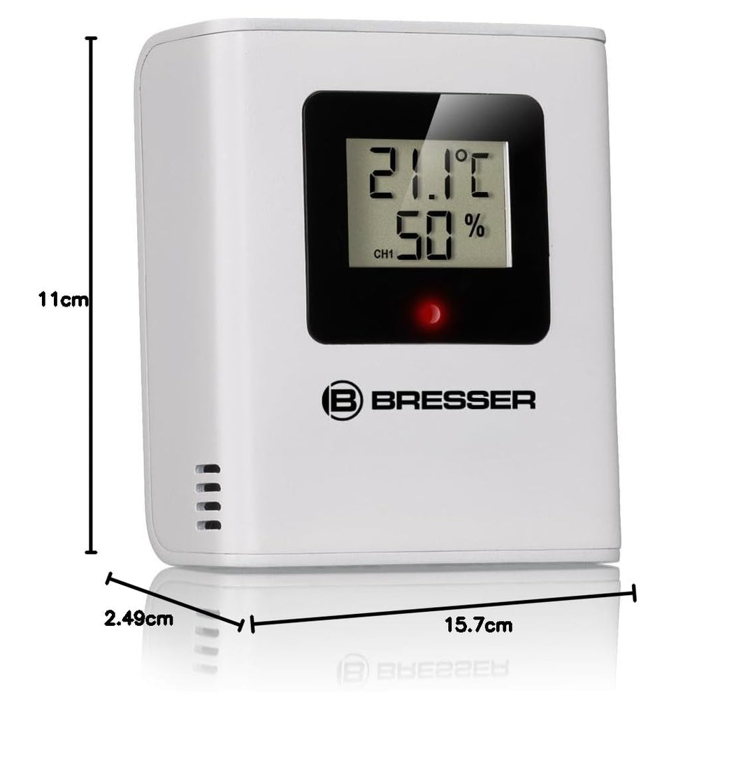 Bresser MeteoTemp Baro HZ Farbwetterstation - Ihr täglicher Begleiter für präzise Wettervorhersage,