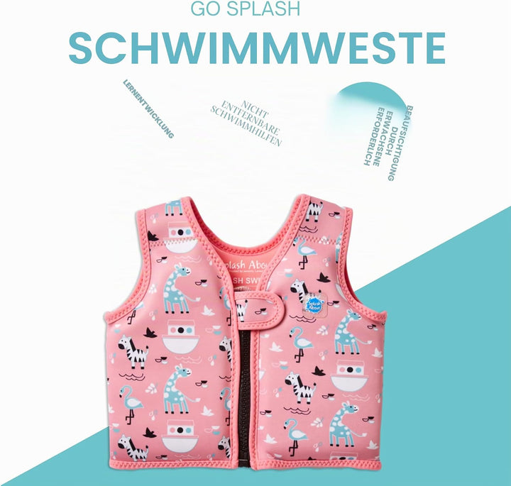 Splash About Go Splash Schwimmweste Pink Ark 1-2 Jahre, Pink Ark 1-2 Jahre