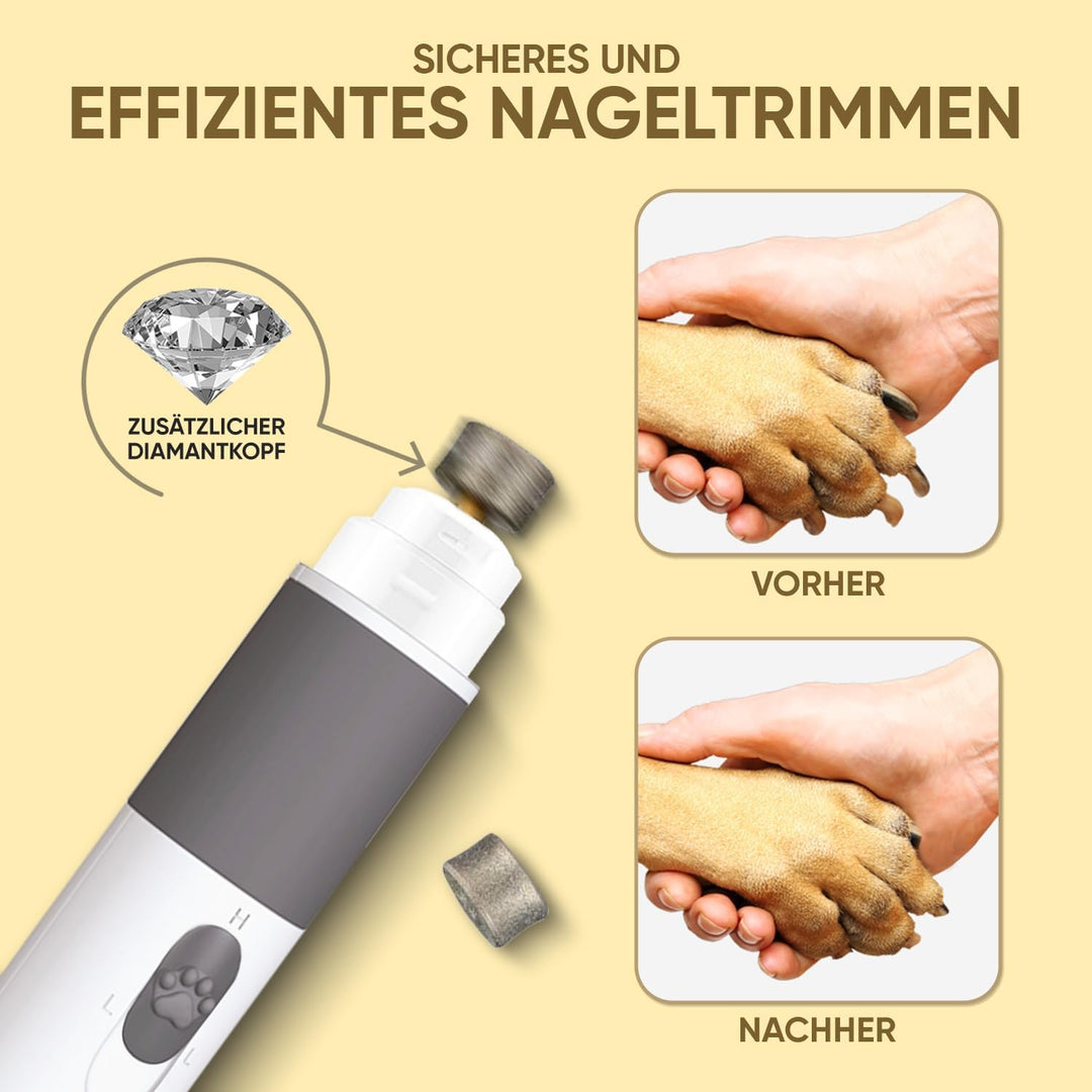 animigo Krallenschleifer für Hunde & Katzen - Motor mit 2 Geschwindigkeiten & USB Anschluss - Sehr L