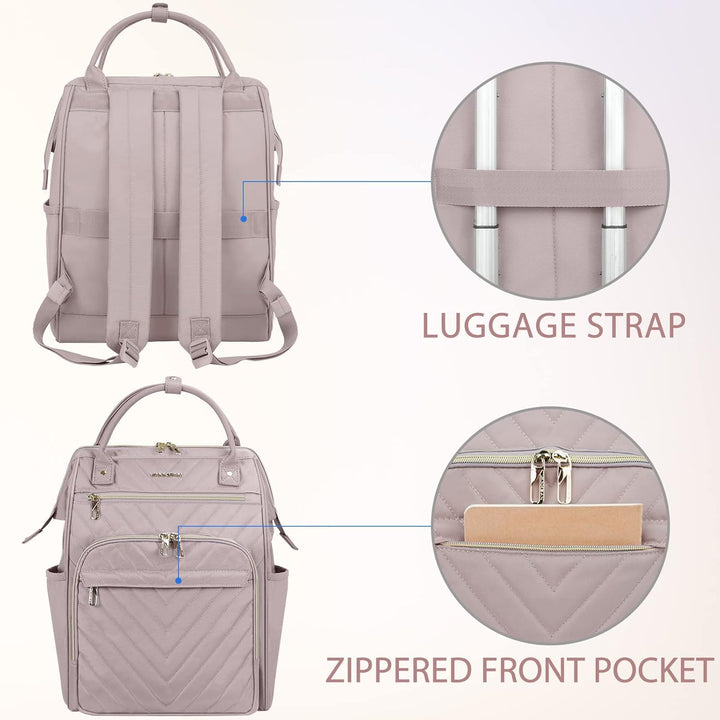 VANKEAN 17 Zoll Laptop Rucksack für damen Computer Arbeitstasche, grosse Kapazität wasserdichter Ruc