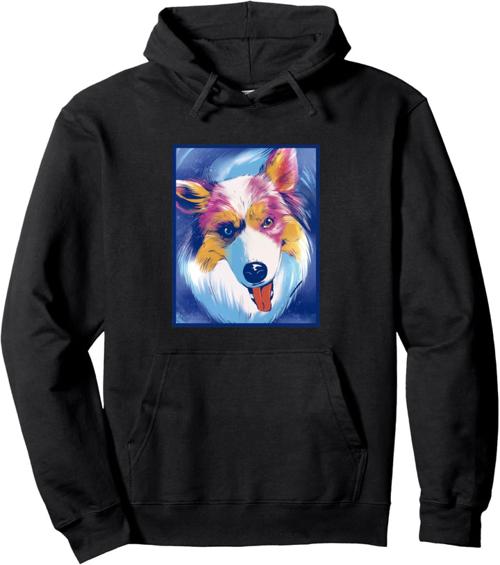 Australian Shepherd Illustration Hundewelpe Hund Pullover Hoodie