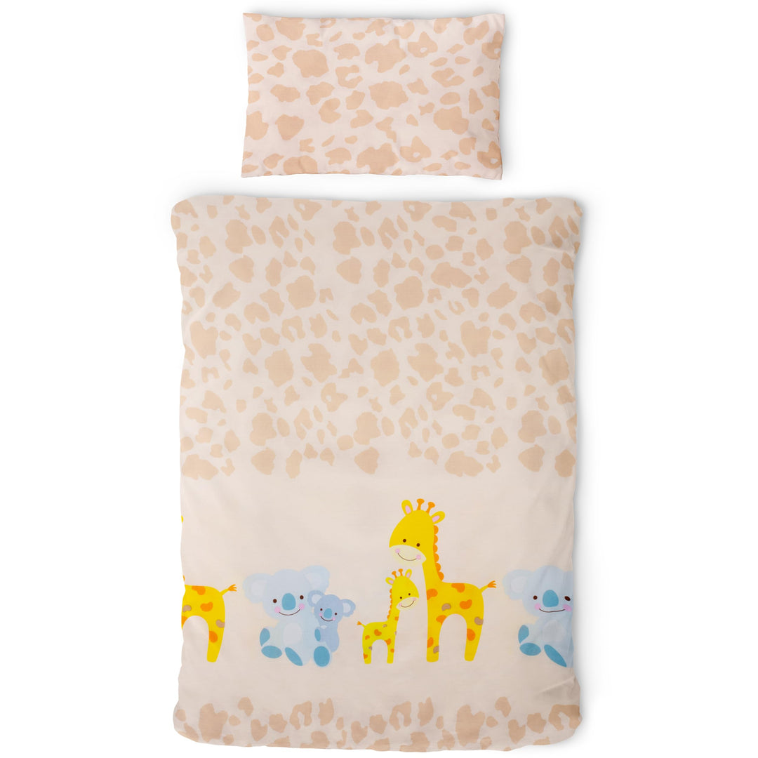 Gräfenstayn® 2-tlg. Kinderbettwäsche Set mit Tiermotiv und integriertem Reissverschluss - aus 100% B