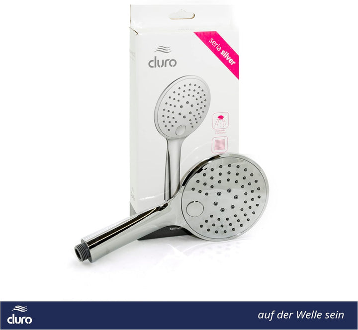 DURO Handbrause Blanco, Verchromter Duschkopf für die Heimische Dusche, zum Wohlfühlen, Integriertes