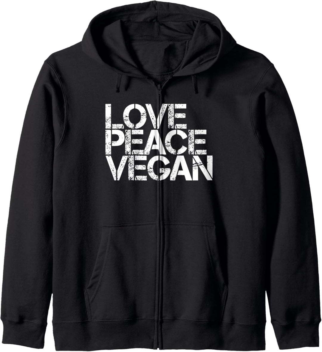 Love Peace Vegan - Vegan Kleidung by The Dharma Store Kapuzenjacke