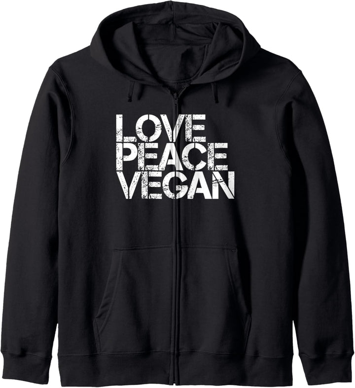 Love Peace Vegan - Vegan Kleidung by The Dharma Store Kapuzenjacke
