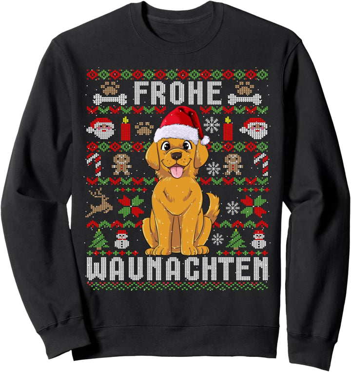 Ugly Christmas Golden Retriever Weihnachten Hunde Geschenk Sweatshirt