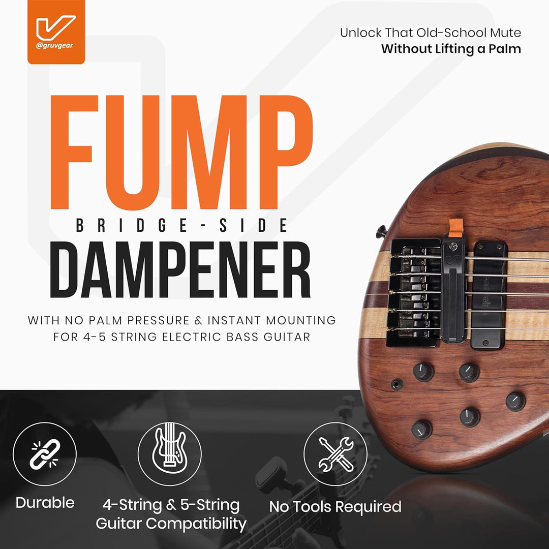 Gruv Gear FUMP Dämpfer für Brücken, 4-5 Saiten, Schwarz (FUMP5-BLK) iPhone SE, 5S, iPhone SE, 5S