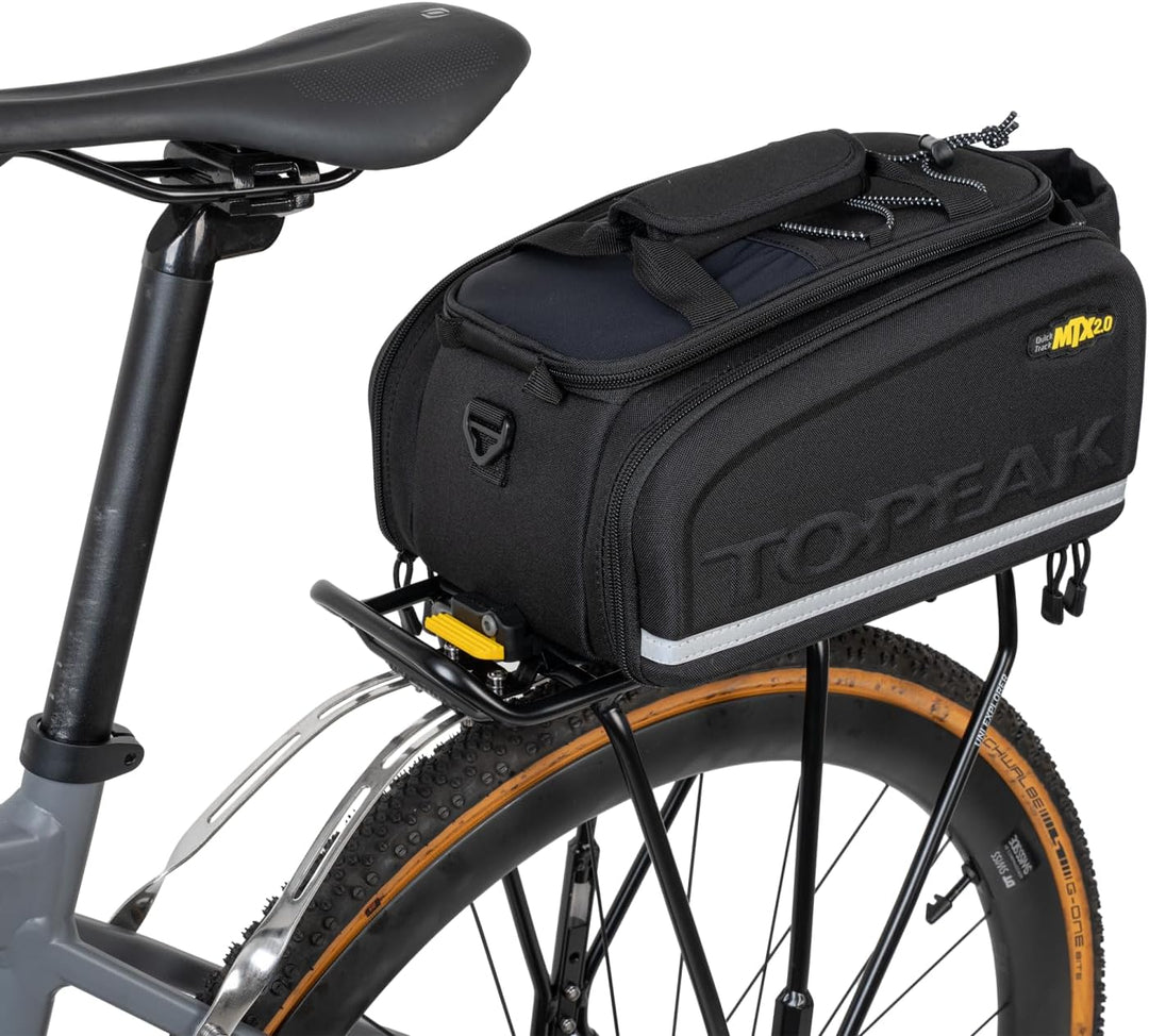 Topeak MTX TrunkBag EXP (MTX 2.0) mit TrunkLock – 16,6 L Gepäckträgertasche mit QuickTrack-System, a