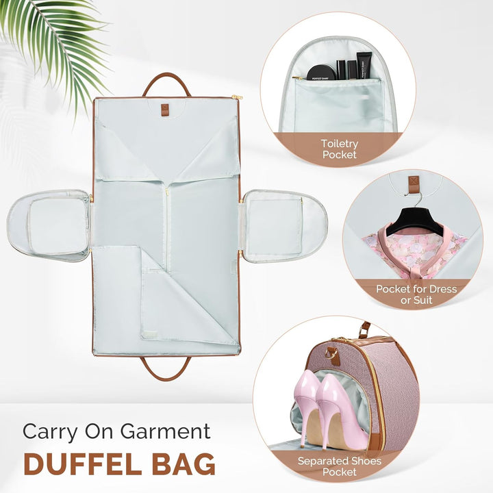 Kleidersack für Reisen, Handgepäck-Kleidersack, 3-in-1 hängender Koffer, Anzug, Wochenend-Reisetasch