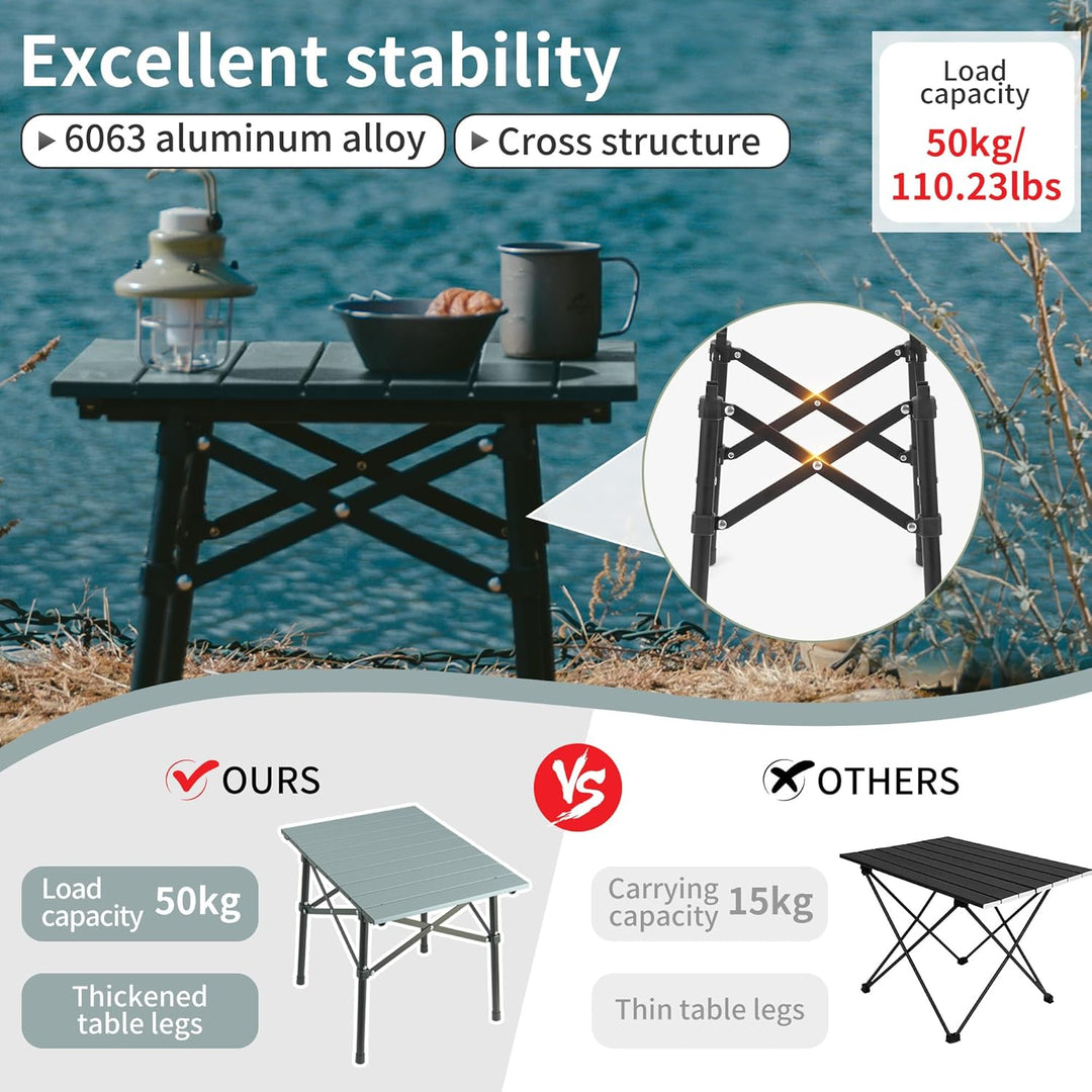 Naturehike Campingtisch Klapptisch aus Aluminium Tragbarer Klappstuhl Ultraleicht Camping Tisch Klei