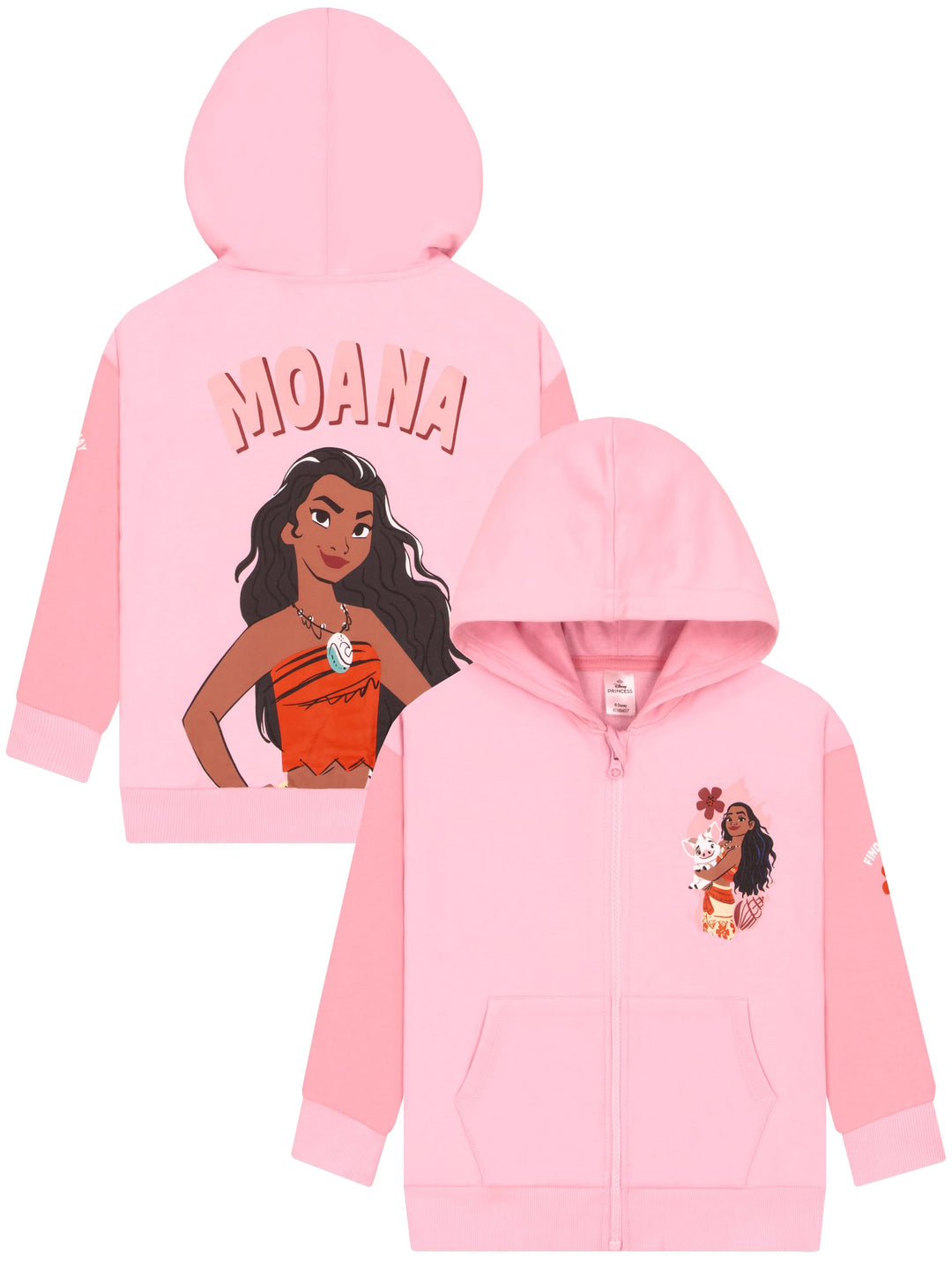 Disney Hoodie Mädchen, Moana Zip Hoodie Kinder, Prinzessin Mädchen Kleidung Mit Reissverschluss 122,