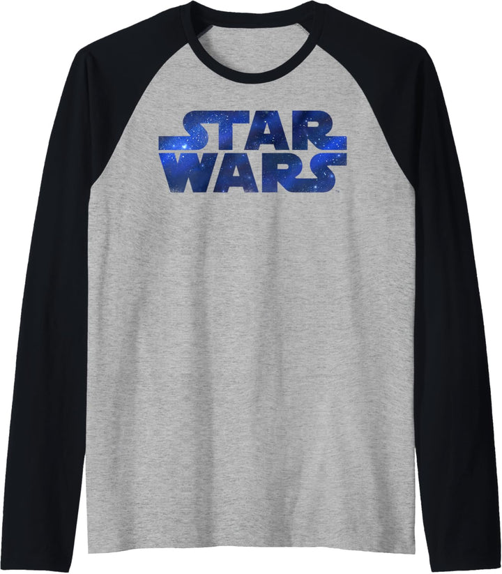 Star Wars Blue Galactic Mist Logo Raglan