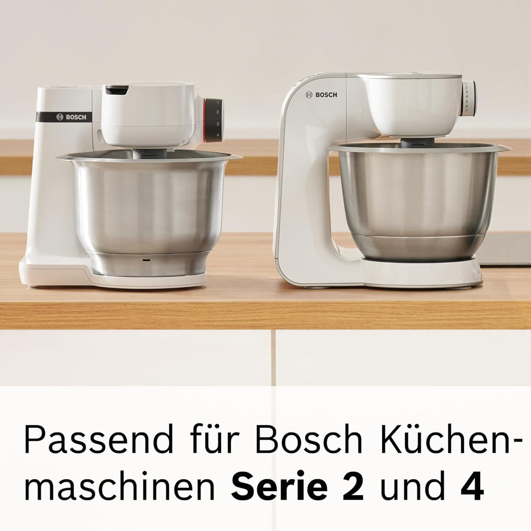 Bosch Zubehör-Set VeggieLove MUZ5VL1, Durchlaufschnitzler inklusive 5 Scheiben (Schneid-Wende-Scheib