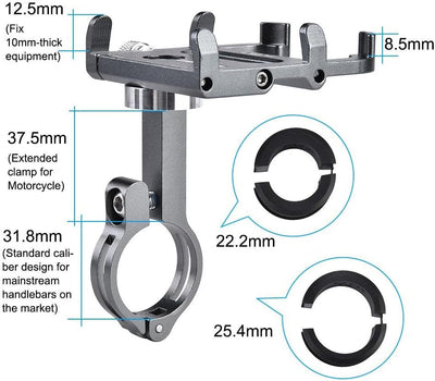 gub handyhalterung,Fahrrad Handyhalterung Motorrad Mountian Bike Phone Mount Halter Universal 360 °