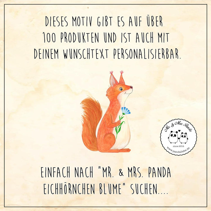 Mr. & Mrs. Panda 50 x 75 cm Fussmatte Eichhörnchen Blume - Geschenk, Fussabstreifer, Spruch Deko, Mo