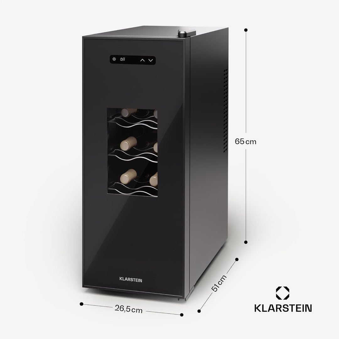 Klarstein Freistehender Weinkühlschrank 1 Zone, Getränkekühlschrank Klein, Kleiner Weinschrank, Wein