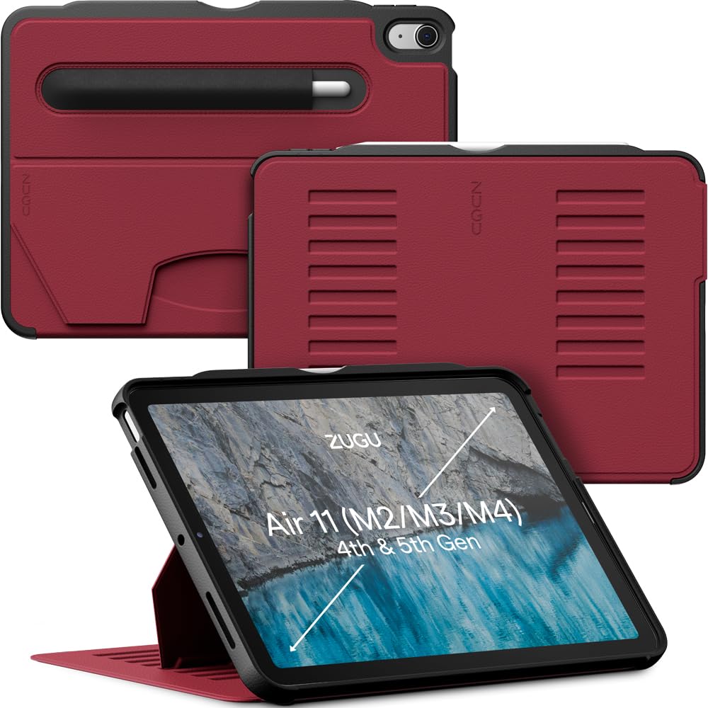 ZUGU iPad Air 5 / Air 4 Hülle 10.9 2022/2020 5. & 4. Generation schlanke Schutzhülle 8 Winkel-Stände