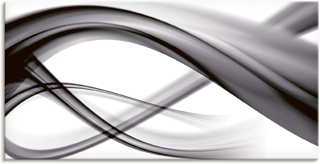 ARTland Leinwandbilder Wandbild Bild auf Leinwand 60x30 cm Abstrakte Bilder Gegenstandslos S7KQ Schw