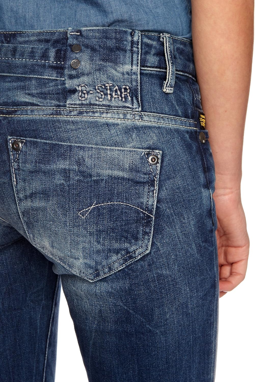 G-STAR Damen Janeh Ultra High Waist Mom Ankle Straight Jeans 25W / 32L Grau (Faded Carbon D16083-c90