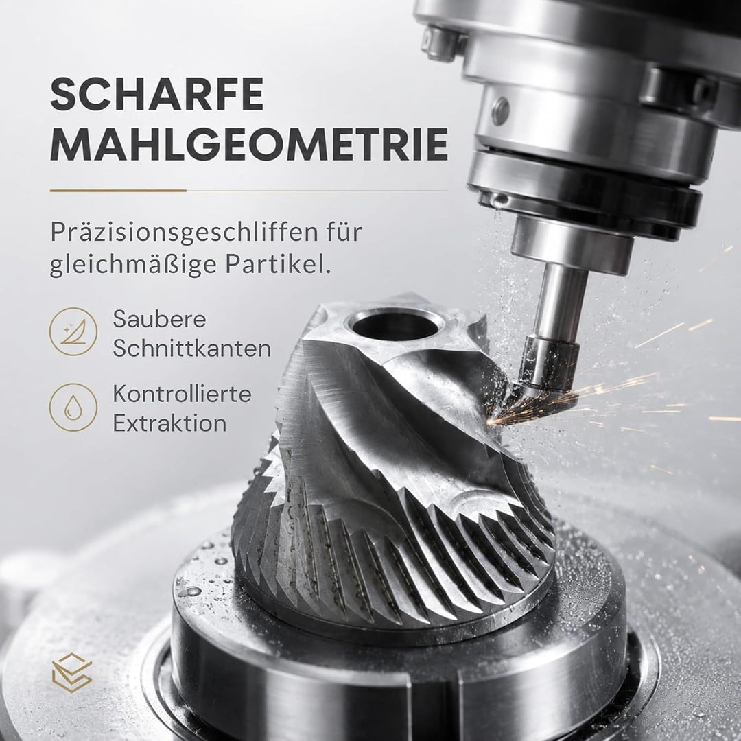 Thiru Handkaffeemühle manuell, Testsieger 2026, Edelstahl-Kegelmahlwerk mit 60 Mahlgraden & Doppella
