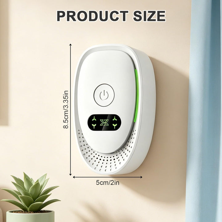 2er Pack Mini Luftreiniger Plug-In, 40 Millionen Negative Ionen Ionisator, Geruchsentferner für Rauc