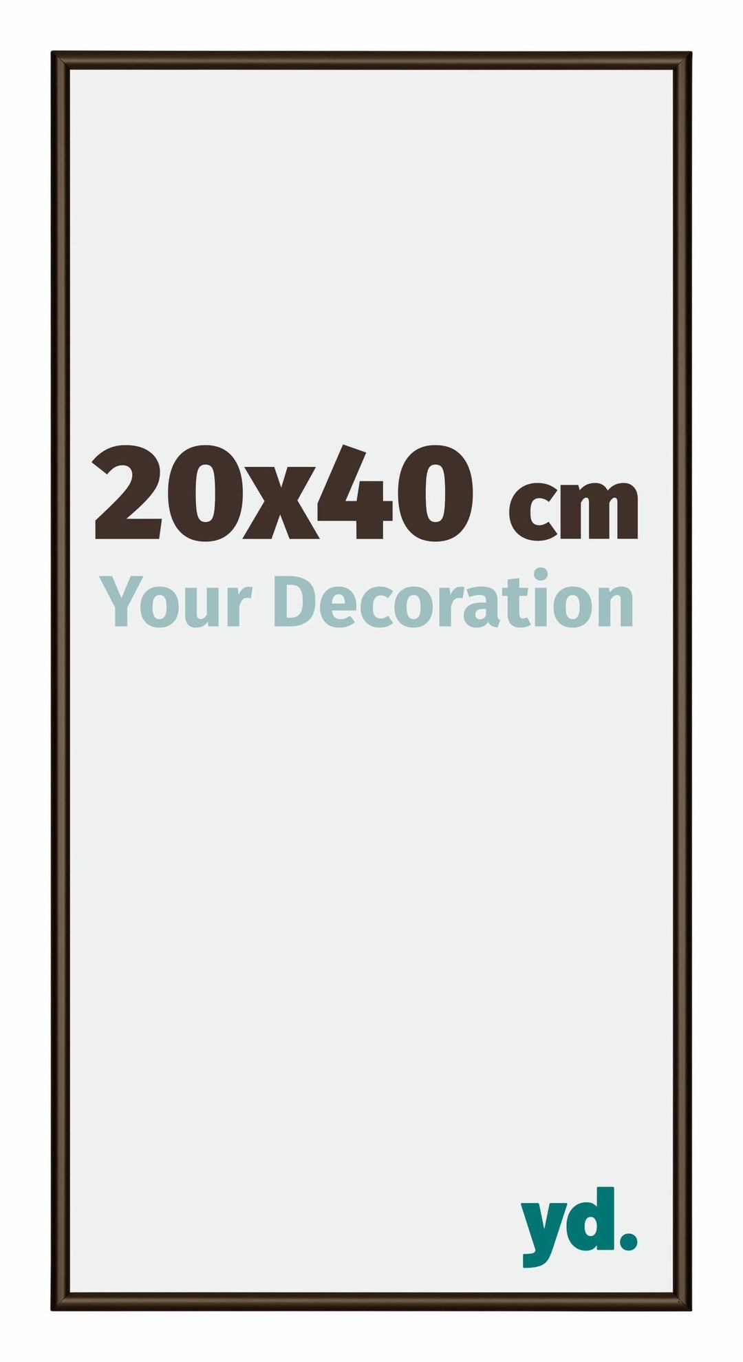 yd. Your Decoration - Bilderrahmen 20x40 cm - Bilderrahmen aus Aluminium mit Acrylglas - Antireflex