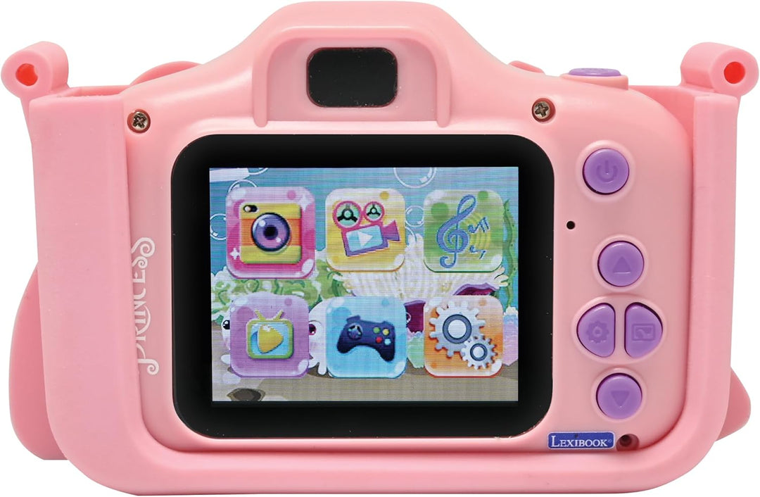 Lexibook, Disney Prinzessinnen, Kinderkamera mit Schutz Disney Prinzessinnen, Rosa, DJ078DP, Disney