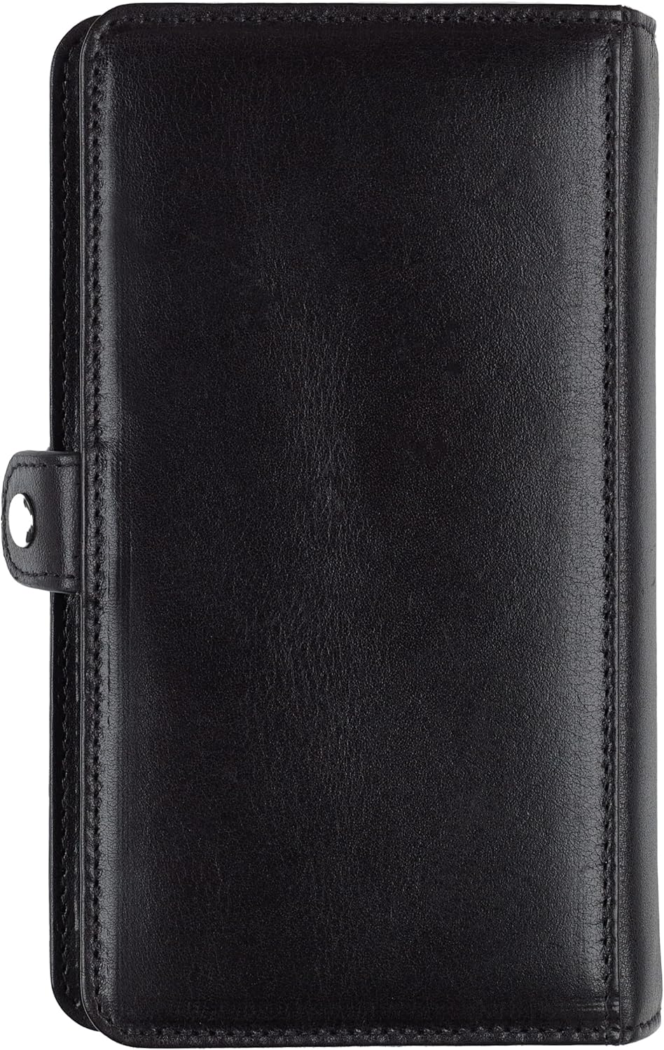 HANS/SON iPhone 13 Lederhülle mit Geldbörse | 2-in-1 Handyhülle in Schwarz aus Echtleder | iPhone 13