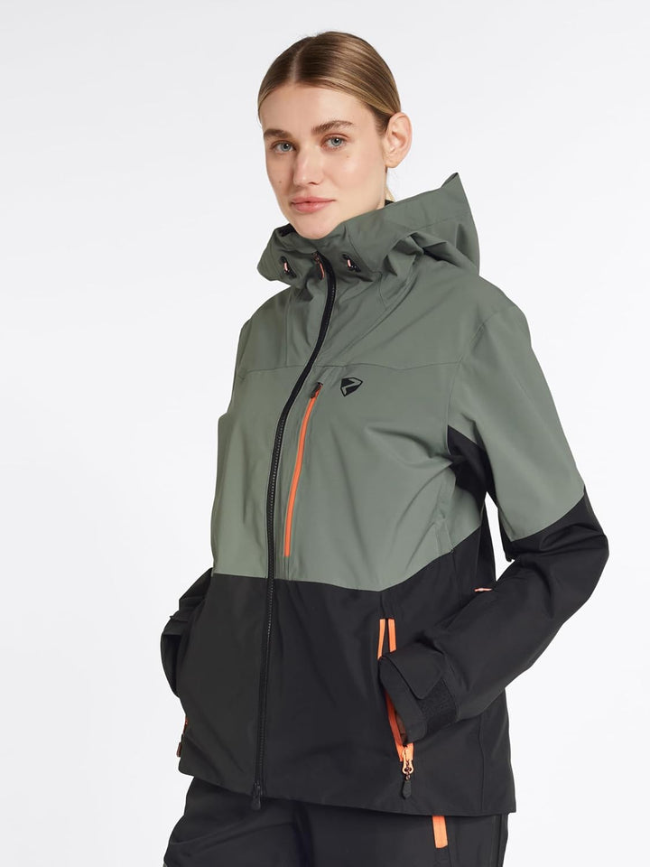 Ziener Damen Turis Ski-Jacke/Freeride | sympatex, PFC frei, Wolle (1er Pack) 34 Schwarz, 34 Schwarz
