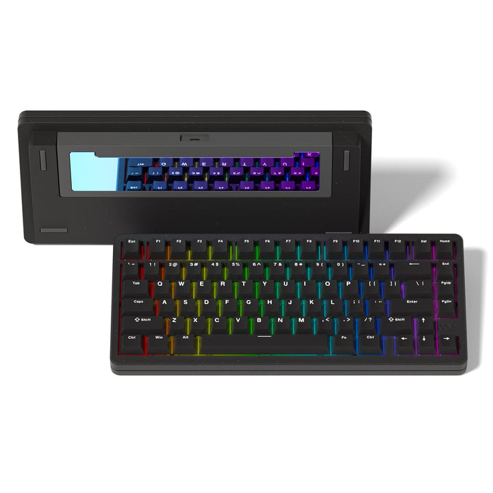 LQXQ SK75 75% Aluminium Wireless Mechanical Tastatur ANSI US, Pre-lubed POM Switches RGB Creamy Gami