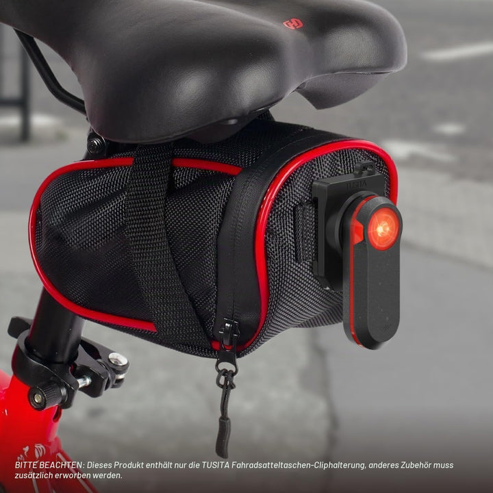 TUSITA Radsport Satteltaschenhalterung (Grosser Schlitz) Kompatibel mit Garmin Varia RTL515, RTL510,