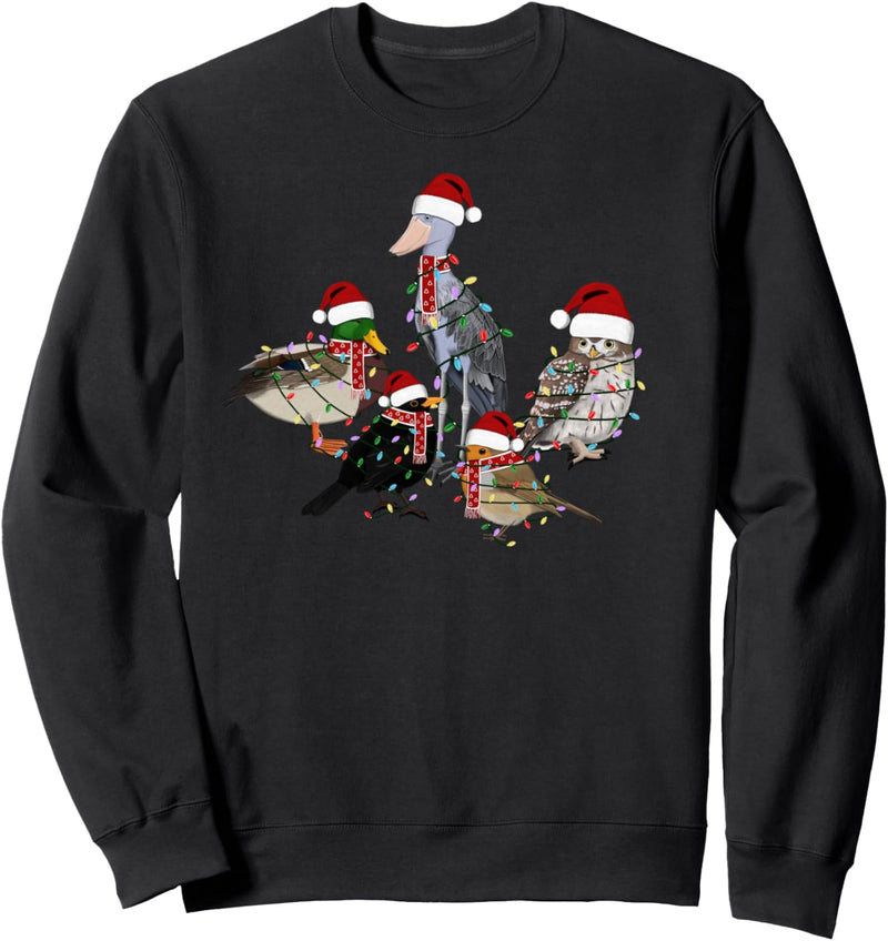 Amsel Rotkehlchen Ente Eule Schuhschnabel Weihnachten Vogel Sweatshirt