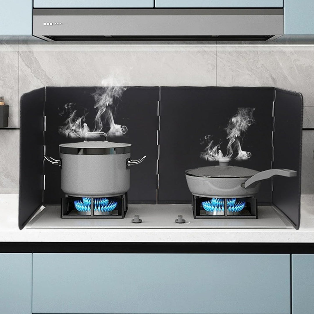 hicoosee Tragbarer Spritzschutz zum Kochen, antihaftbeschichtet, Ölspritzschutz, Spritzschutz für Br