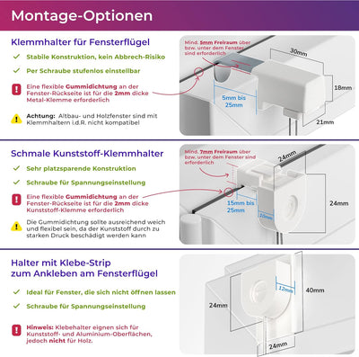 SchattenFreude Plissee nach Mass für Fenster & Tür | Mit Klemmhaltern, Klemmfix | Lichtdurchlässig L