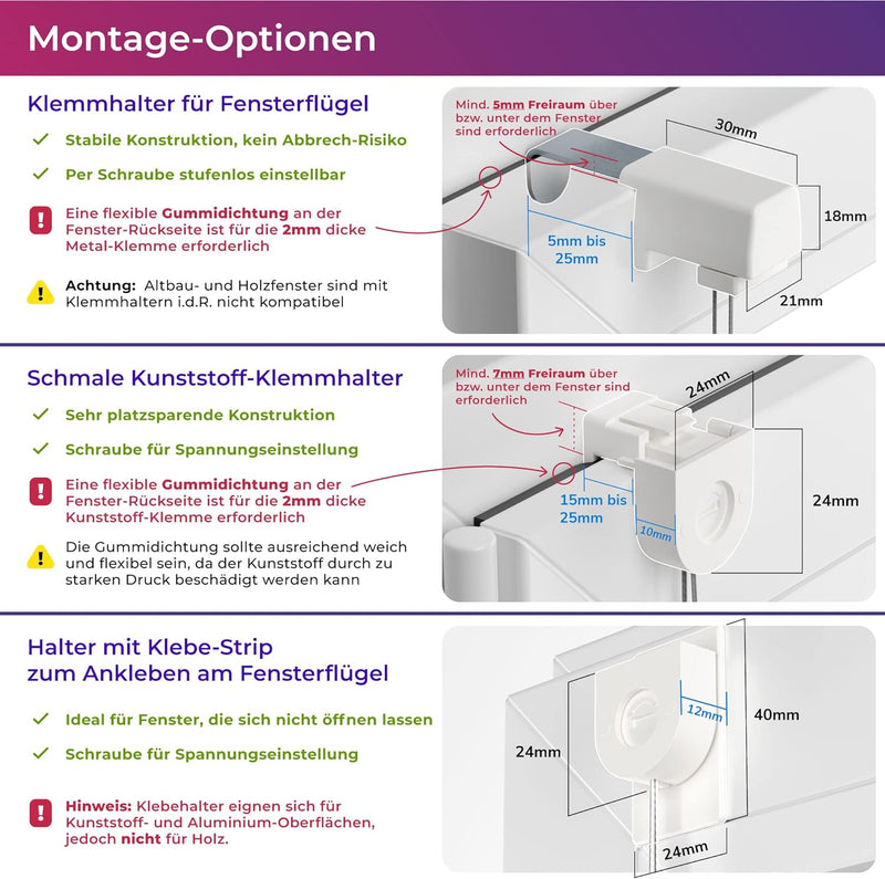 SchattenFreude Thermo-Waben-Plissee nach Mass für Fenster & Tür | Mit Klemmhaltern, Klemmfix | Black