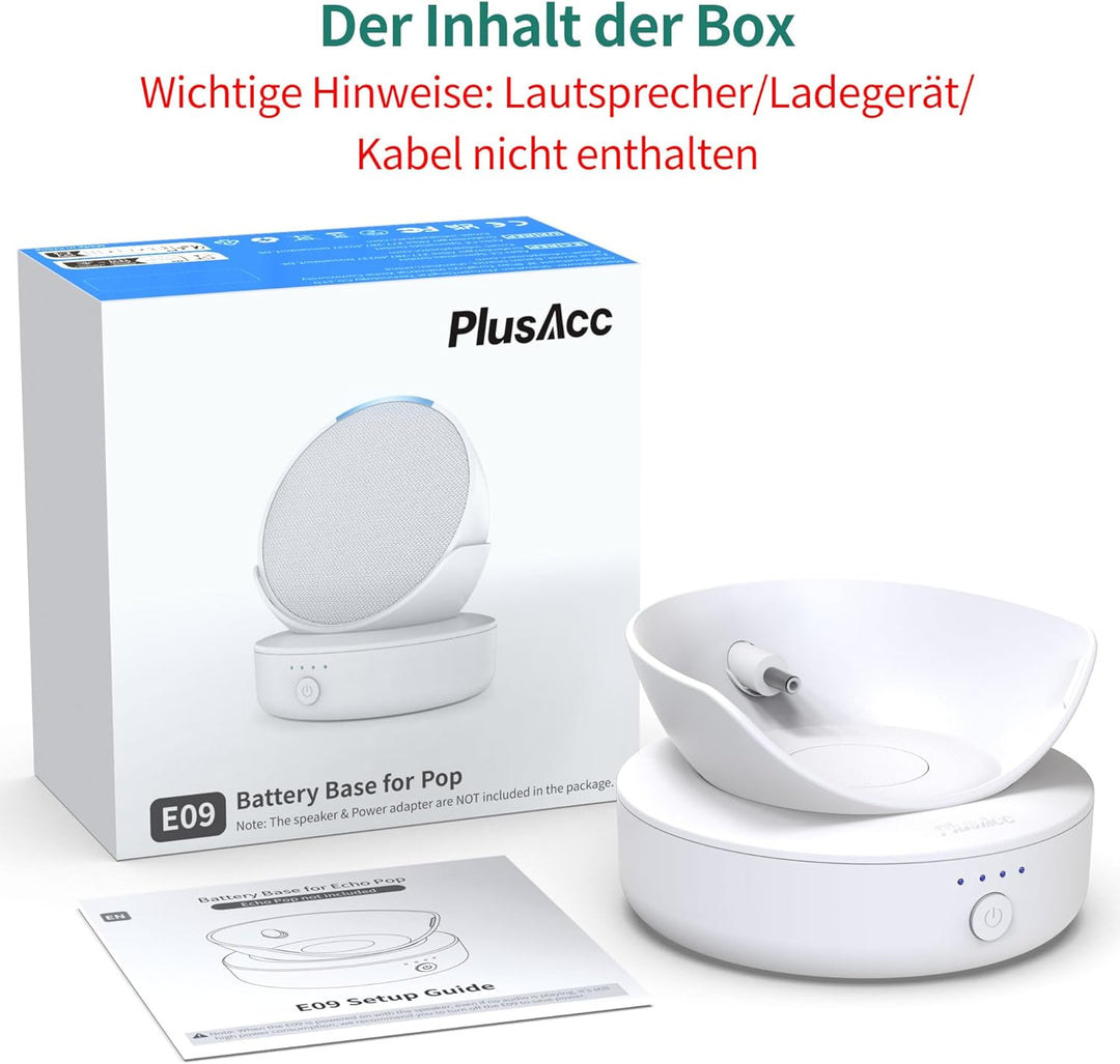 Akku für Ech0 Pop - Tragbare Batterie Akkustation Batteriesockel Ladestation für Cellphone (Ohne Pop